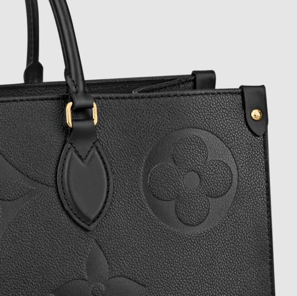 Louis Vuitton M44925 Monogram Empreinte Giant embossed, supple, grained cowhide leatherBlack ONTHEGO GM - Image 6